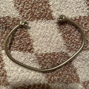 Alexander McQueen Silver Skull Cuff Bracelet